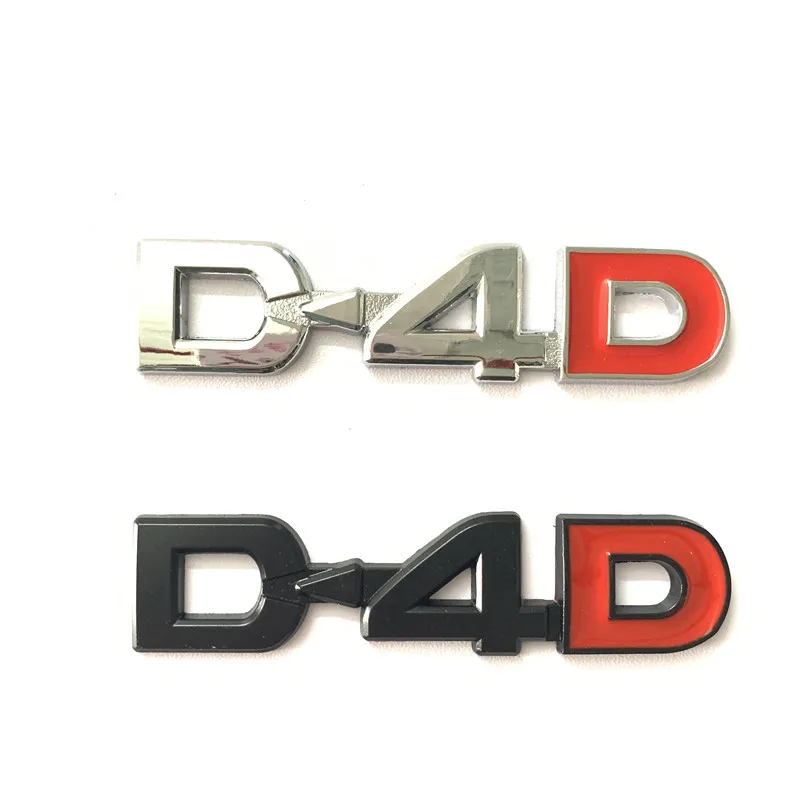 1X Car Styling D4D Emblem Badge 3D Metal Sticker Decals For Land Cruiser Yaris Corolla RAV4 Verso Prado Avensis Camry Hilux