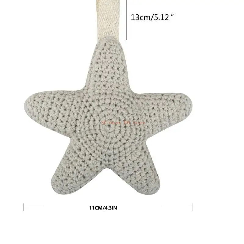 96GC النجم المكون من خمسة نقاط Babie Pacifier Holder Baby Pacifier Hanging Decorations Cotton