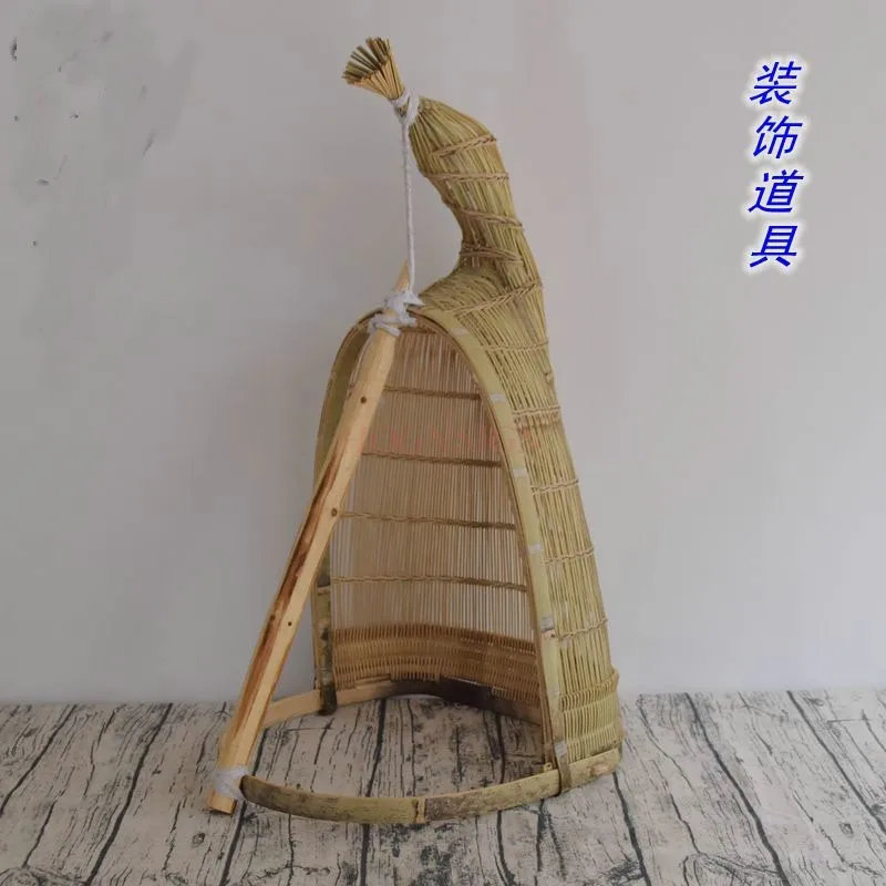 Handmade bamboo fishing cages, hotel restaurant decoration props, bamboo lampshade, Chinese style art living room decorations