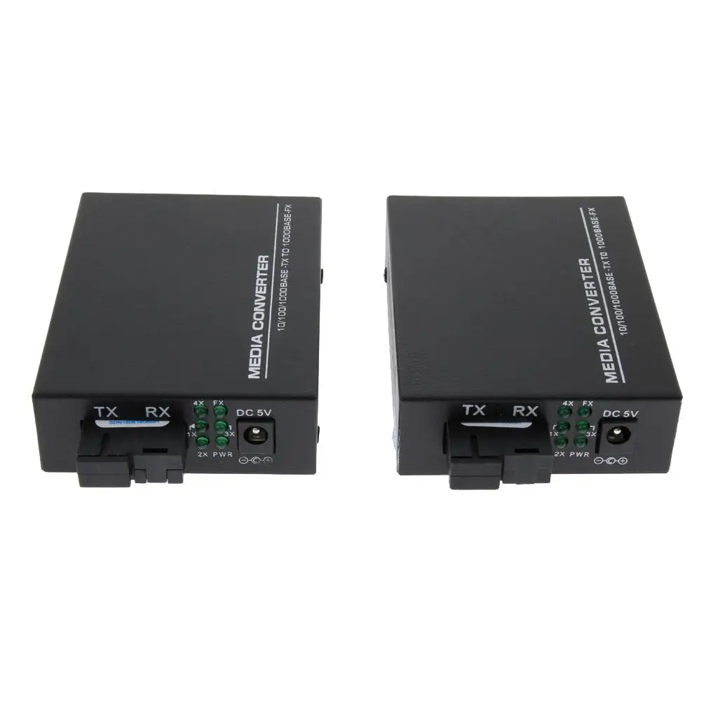 

2x 1000M Gigabit Ethernet Optic Fiber Transceiver 25Km for 4xHD Cameras