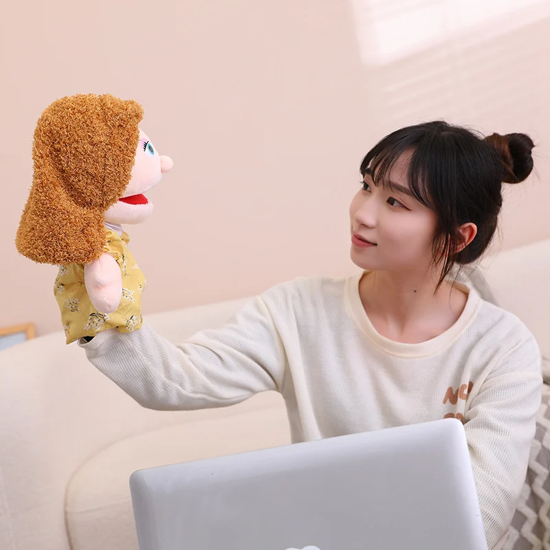 28-33cm 어린이 플러시 손가락 & 손 인형 인기 활동 소년 소녀 역할 놀이 취침 시간 이야기 소품 가족 역할 놀이 장난감 인형