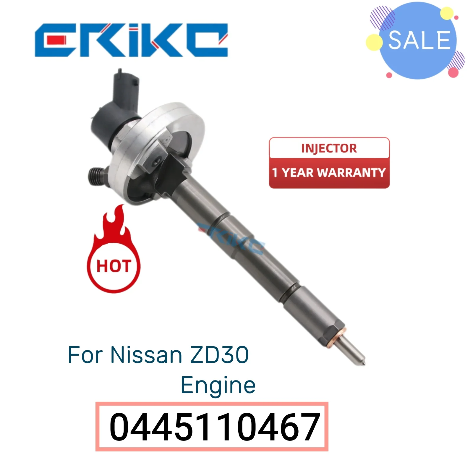 

0445110467 Auto Diesel Part Injector 0 445 110 467 Engine Injector Assy 0445 110 467 Fuel Injector for Nissan ZD30 Engine