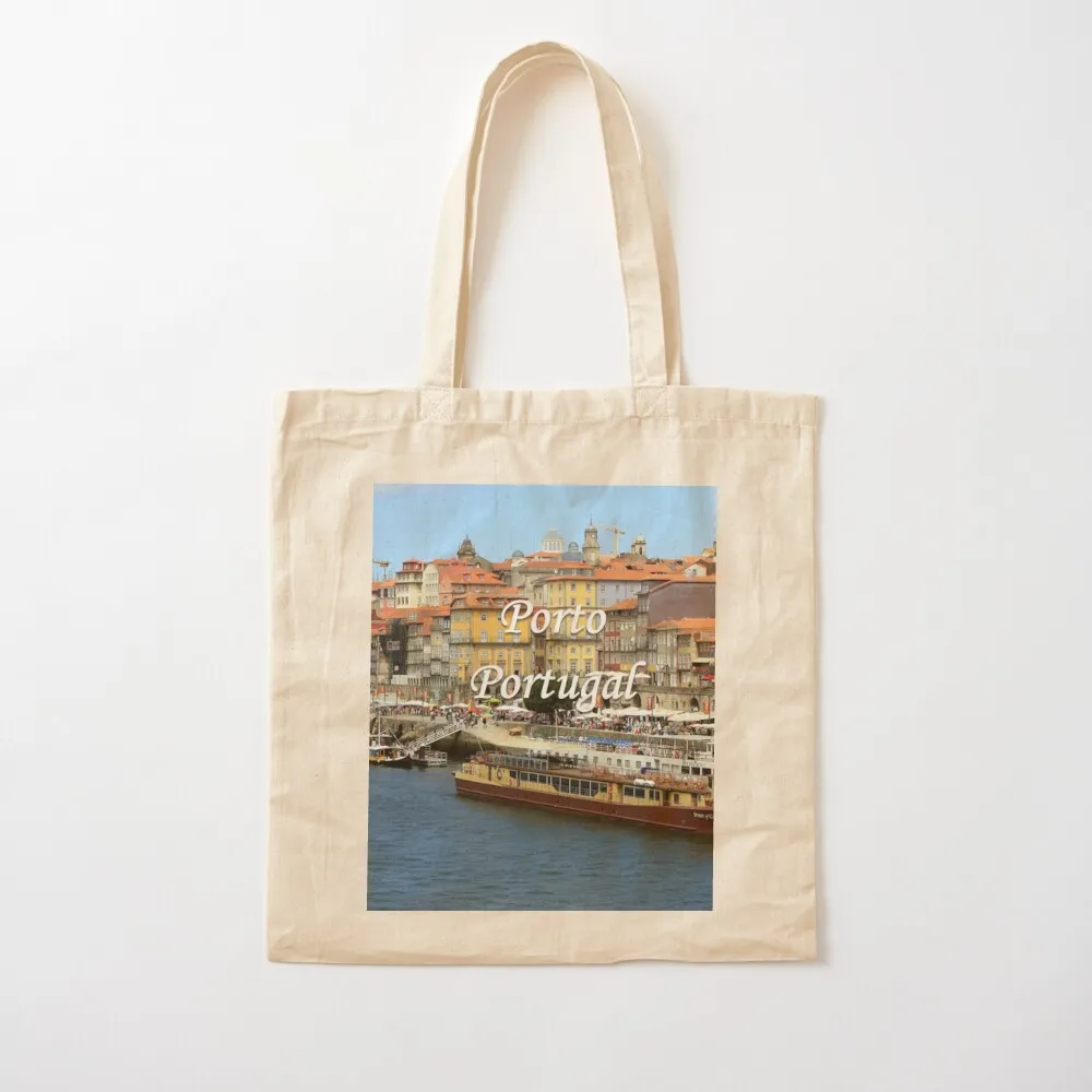 Porto, Portugal (caption) Tote Bag cloth bag woman shopper bag women Canvas Tote