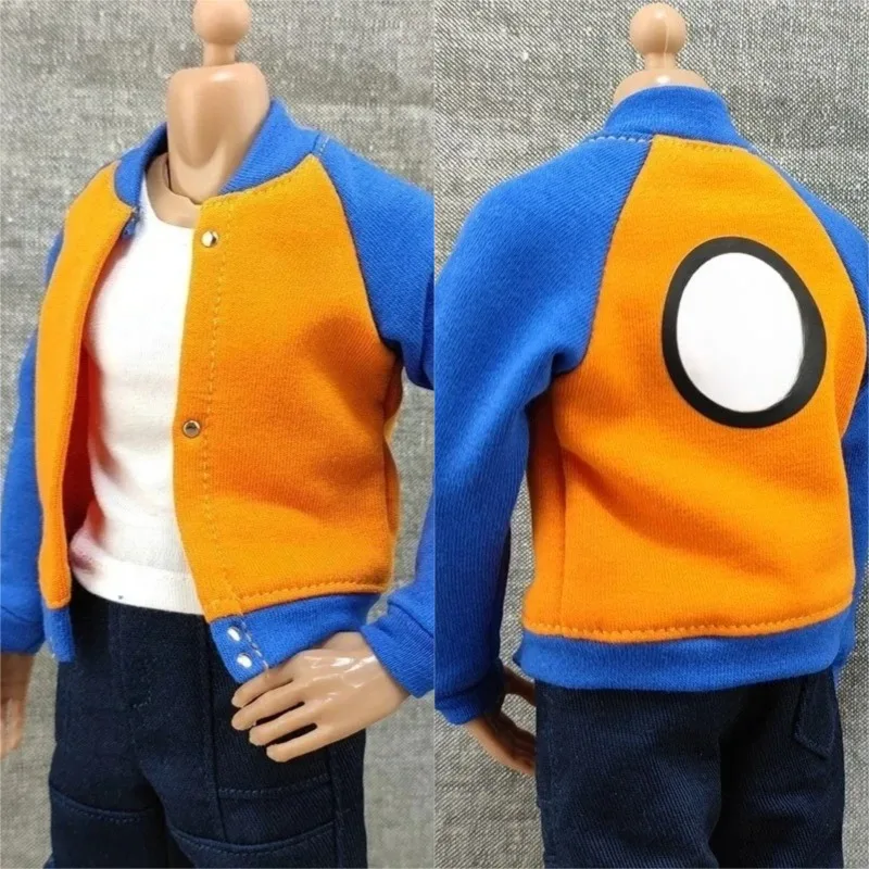 

1/6 Scale Soldier Fashion Orange Printing Sweatshirt Jacket Coat Clothes Model for 12'' Action Figures Body Doll Accessory