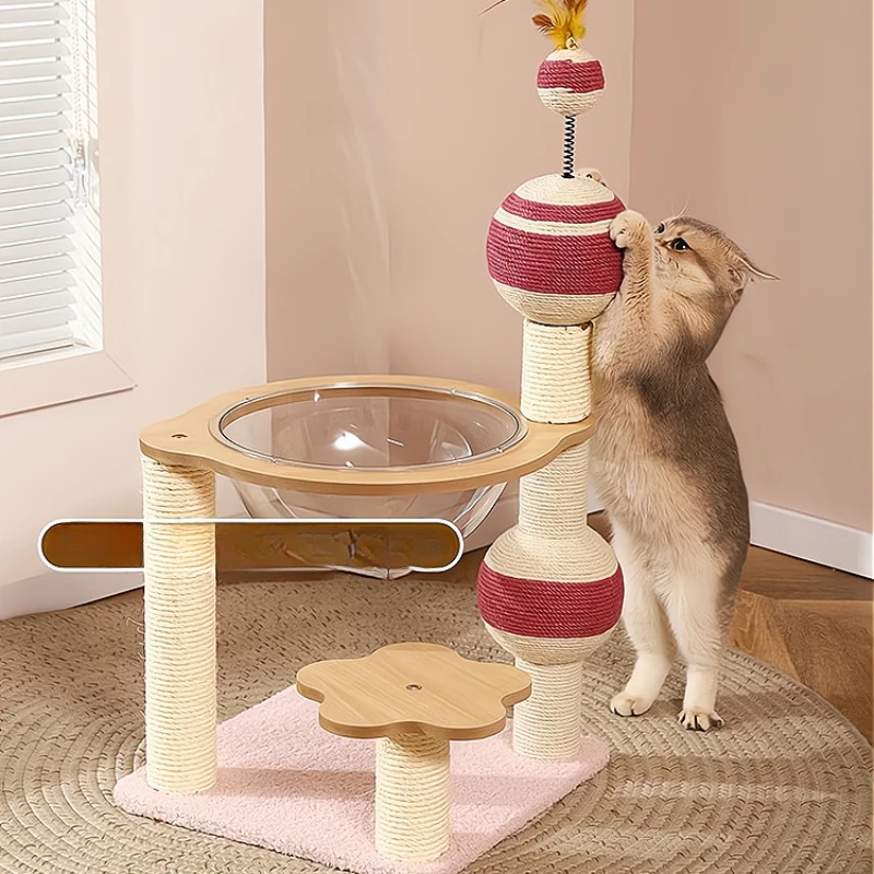 Universal Four Seasons Cat TreeSmall To Large Special Colored Sisal Hemp Covered Kitty Nest Climbing Frame Multi-Level Rest Area