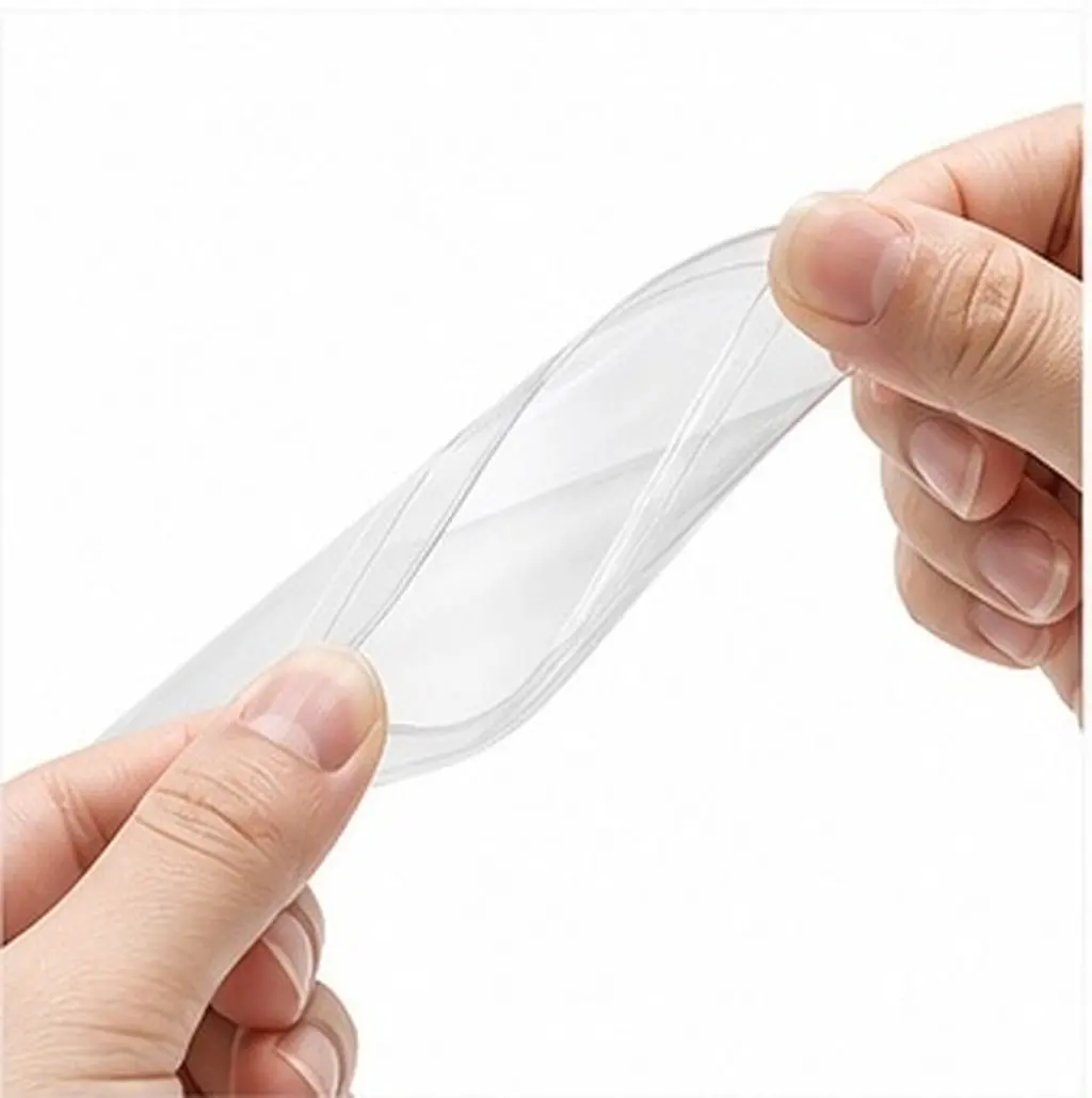 20Pcs Clear PVC Self-Adhesive Index Card Sleeves for Business Cards Photos Flash Cards Library Organizer Sticky Label Protection