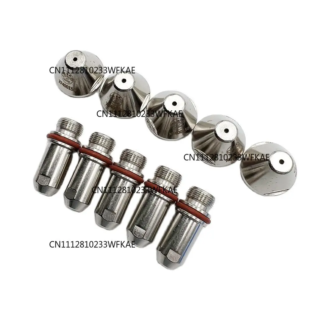 5pcs 400100 Electrode And 5pcs Nozzle For WULIAN FY-XF400H XF-400 FY-XF400 FY400 A400 Plasma Cutter Cutting Torch Consumables