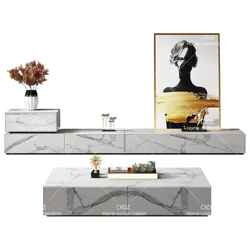 Customized, slate solid wood living room home floor TV cabinet, super long combination hidden socket background wall locker