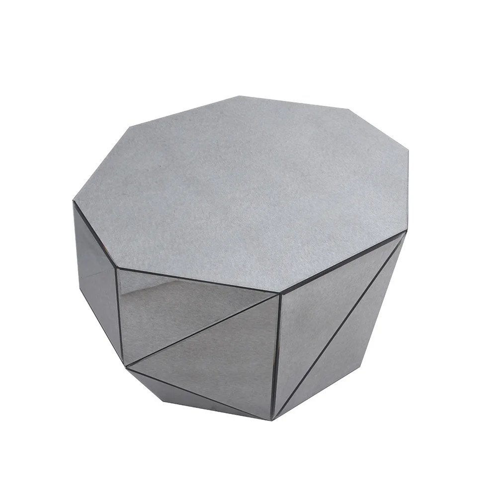 

European light luxury creative special-shaped coffee table mirror home design sense indoor living room