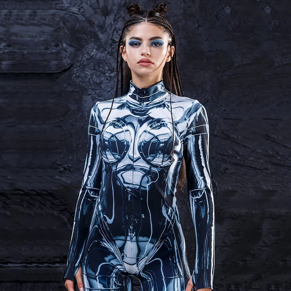 Halloween Farbe Druck Mode Bodysuit Film Held Urlaub Party Overall Zentai haute nge lustige Erwachsenen Cosplay Kostüm