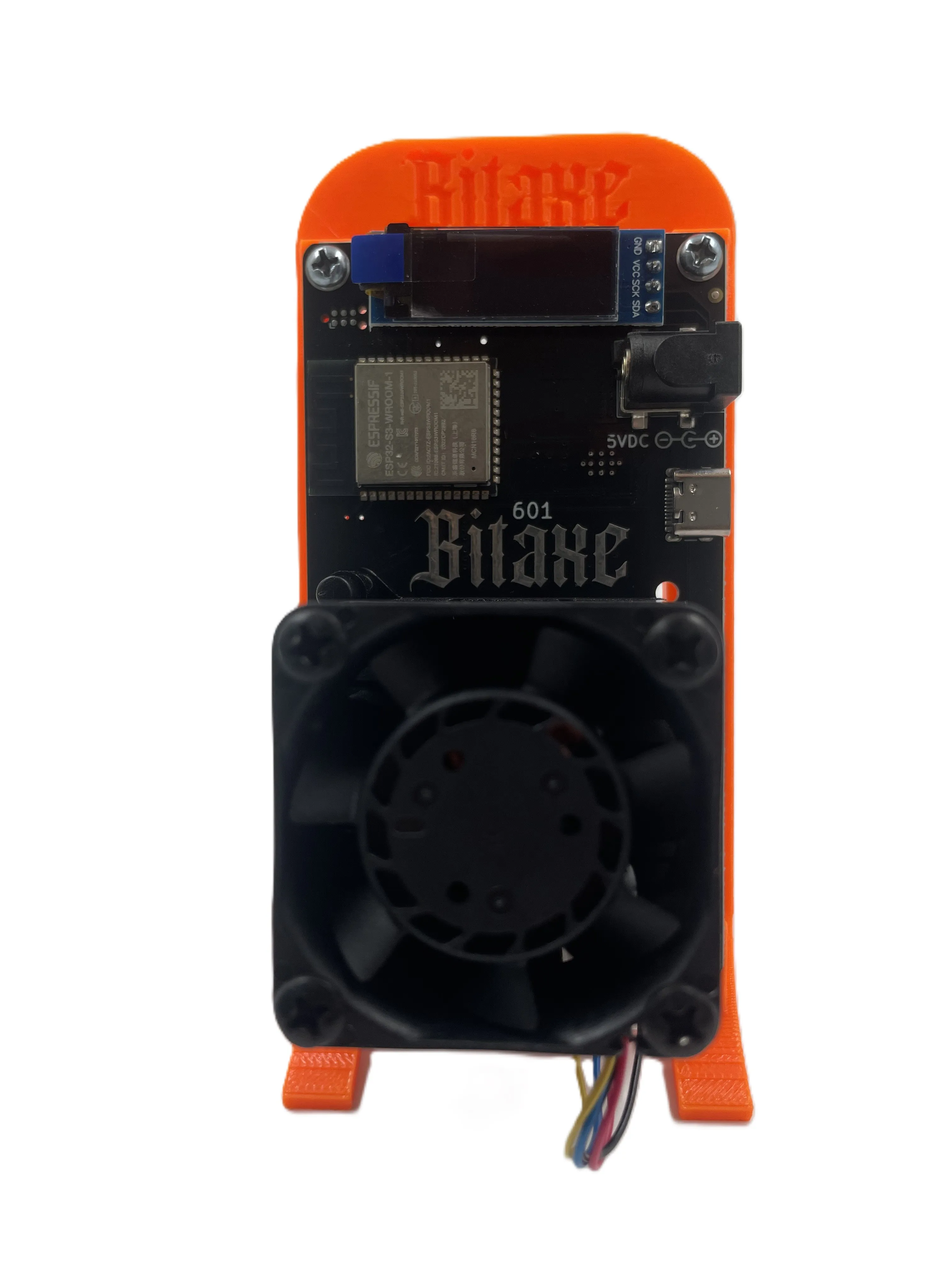 Orange Color Bitaxe Gamma 601 Solo Miner 1.2TH/S BM1370 Asic Chipb Bitaxe 18W Solo Miner Bitcoin Miner Wth Bracket