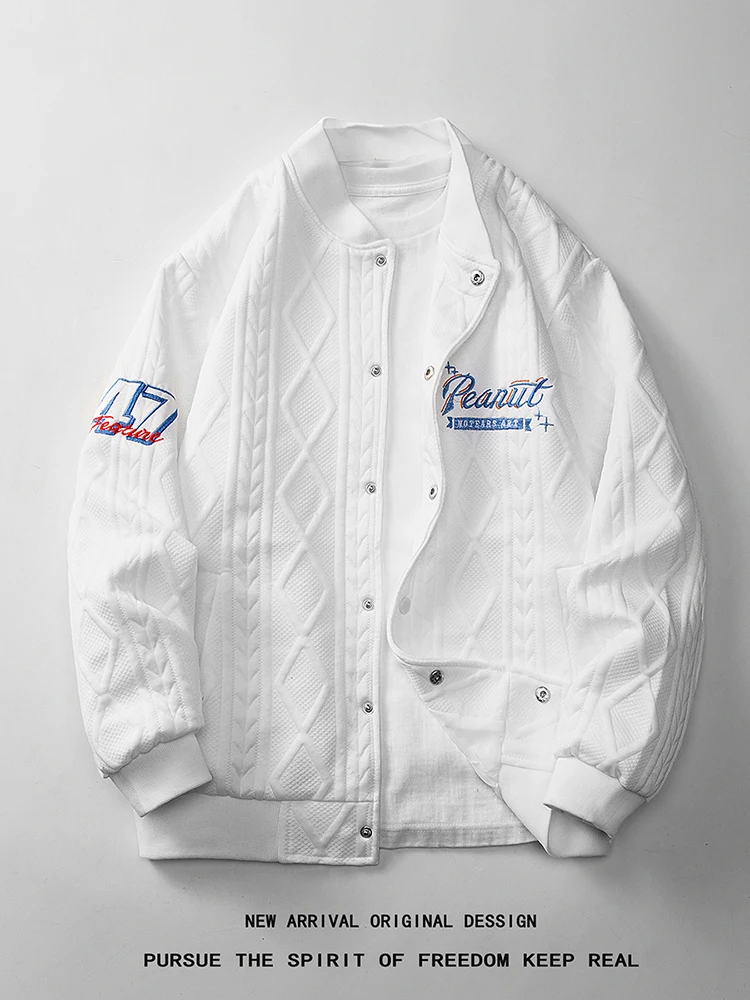 

Мужская бейсбольная куртка American Sle, весенне-осенняя свободная универсальная элитная куртка, крутая повседневная куртка с цветочным узором