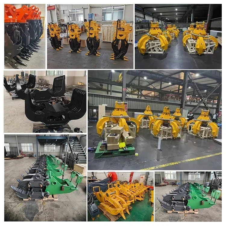 Customized ProductsRotation Orange Peel Grapple Iron Demolition Sorting Grapple Scrap Magnet Lotus Shape Grab For Excavator
