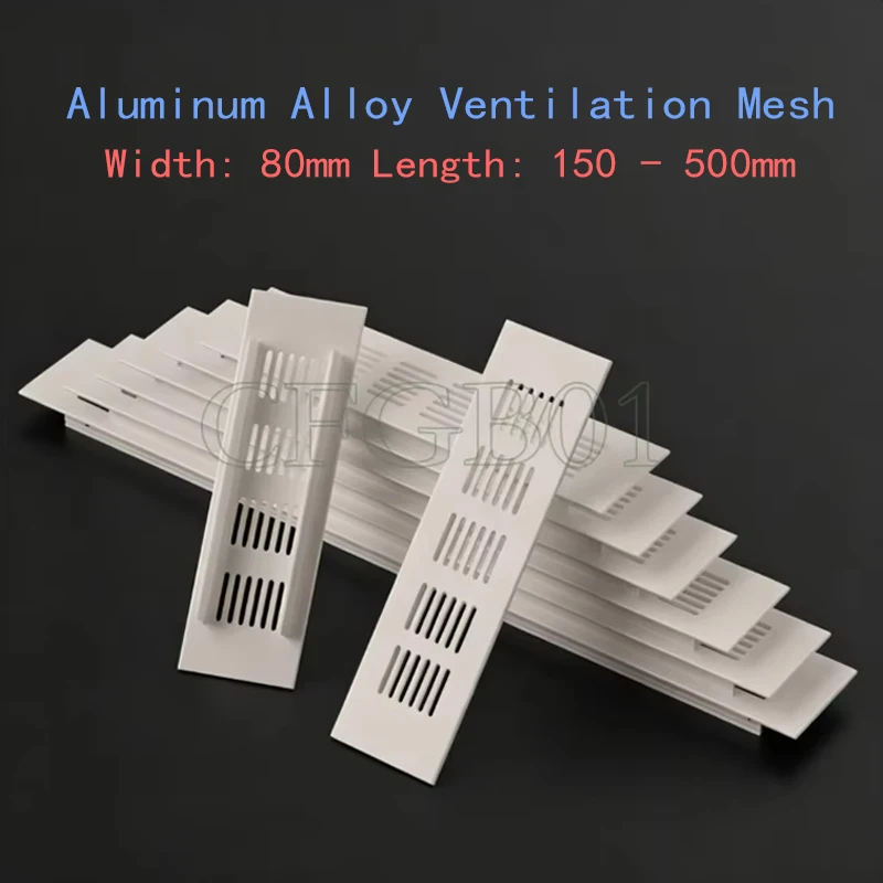 Aluminum Alloy Ventilation Mesh, Cabinet Shoe Cabinet Vent, Exhaust Hole Dustproof Cover, Tatami Grille, 80mmx150-600mm
