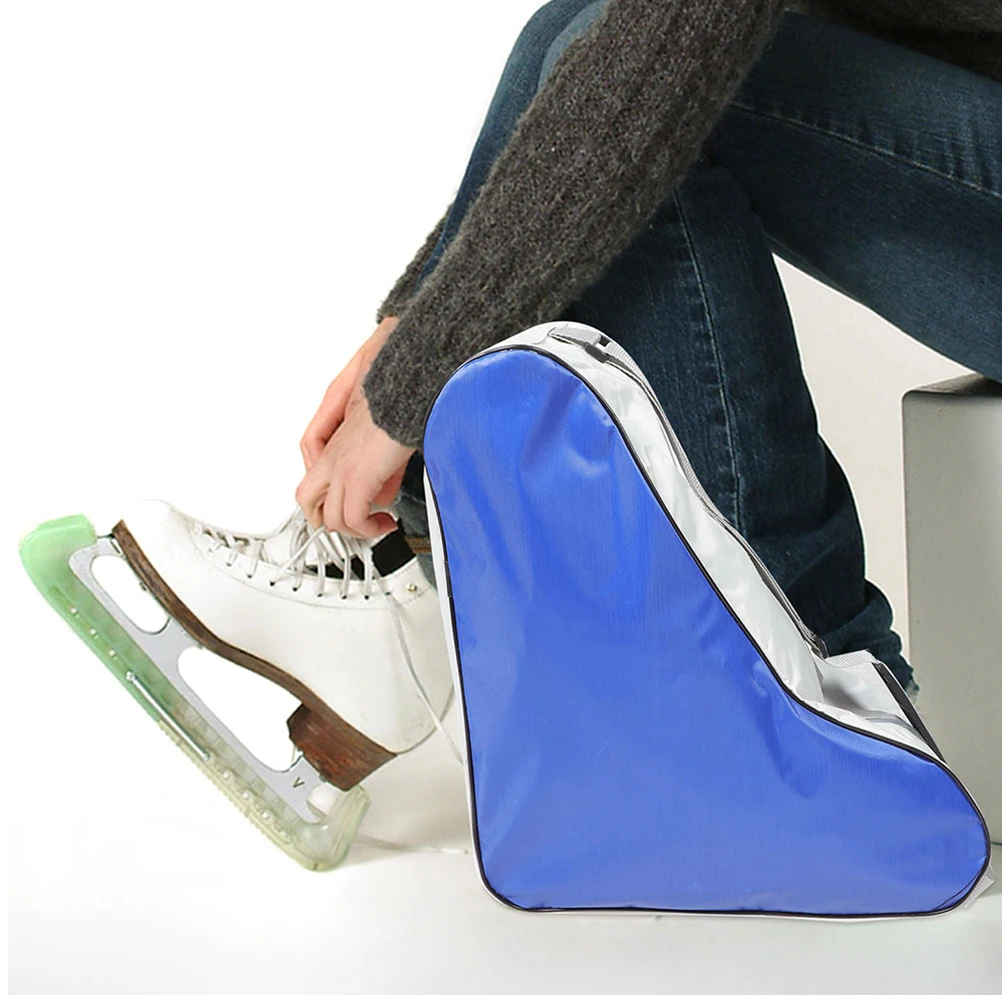 

2Pcs Skate Backpacks Ice Skating Bags Quad Roller Storage Longlasting Lightweight Triangle Tote Figure Inline Pouch