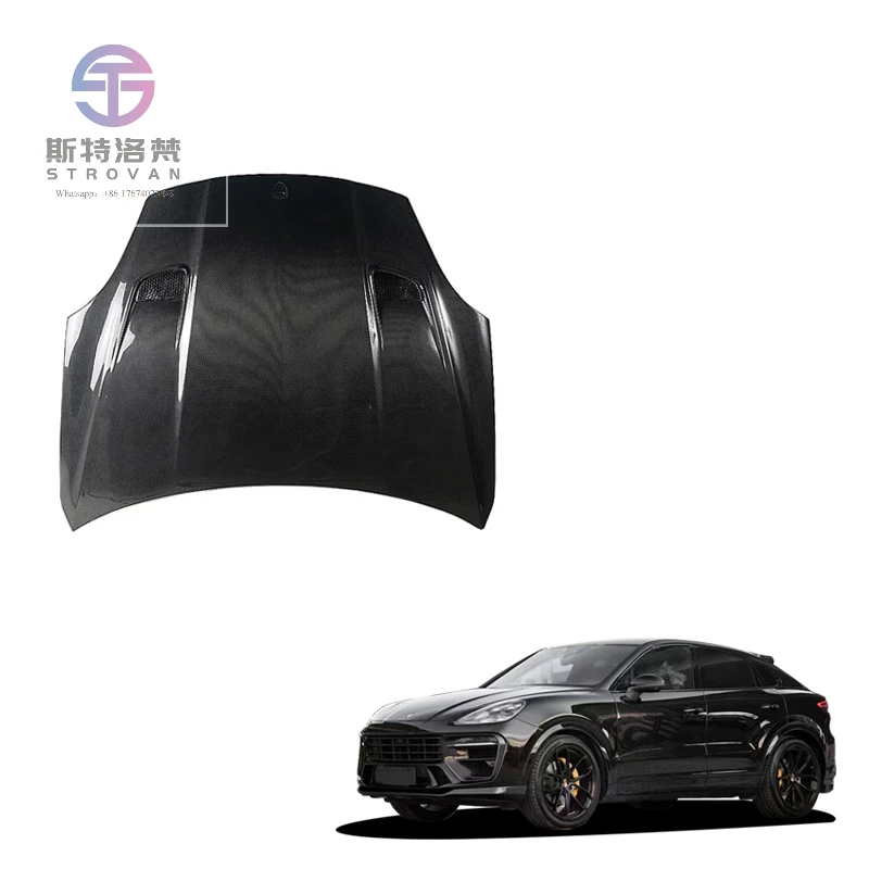 

Автомобильные аксессуары, передний капот LY Style, сухие капоты двигателя из углеродного волокна для Porsche Cayenne 9Y0, капот