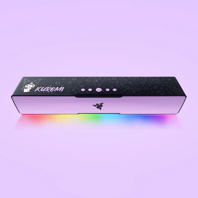 Razer PC Gaming Soundbar Sanrio Kuromi Edition بلوتوث ستيريو RGB كمبيوتر محمول الهاتف المحمول أقراص الكمبيوتر سماعات المسرح المنزلي