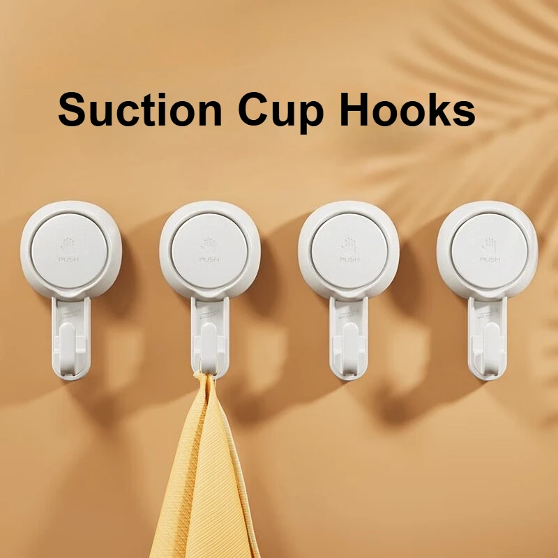 

Крючки на присоске, сверхмощная вешалка для полотенец, простая в установке вешалка для душа для ванной комнаты, кухни, отеля, крючки без сверления, 2/4 шт.