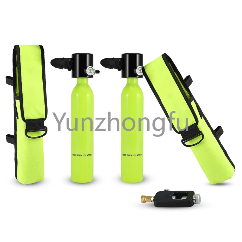 Diving small gas bottle, deep diving breathing apparatus, portable small water lung, complete set of oxygen tank,artificial fish