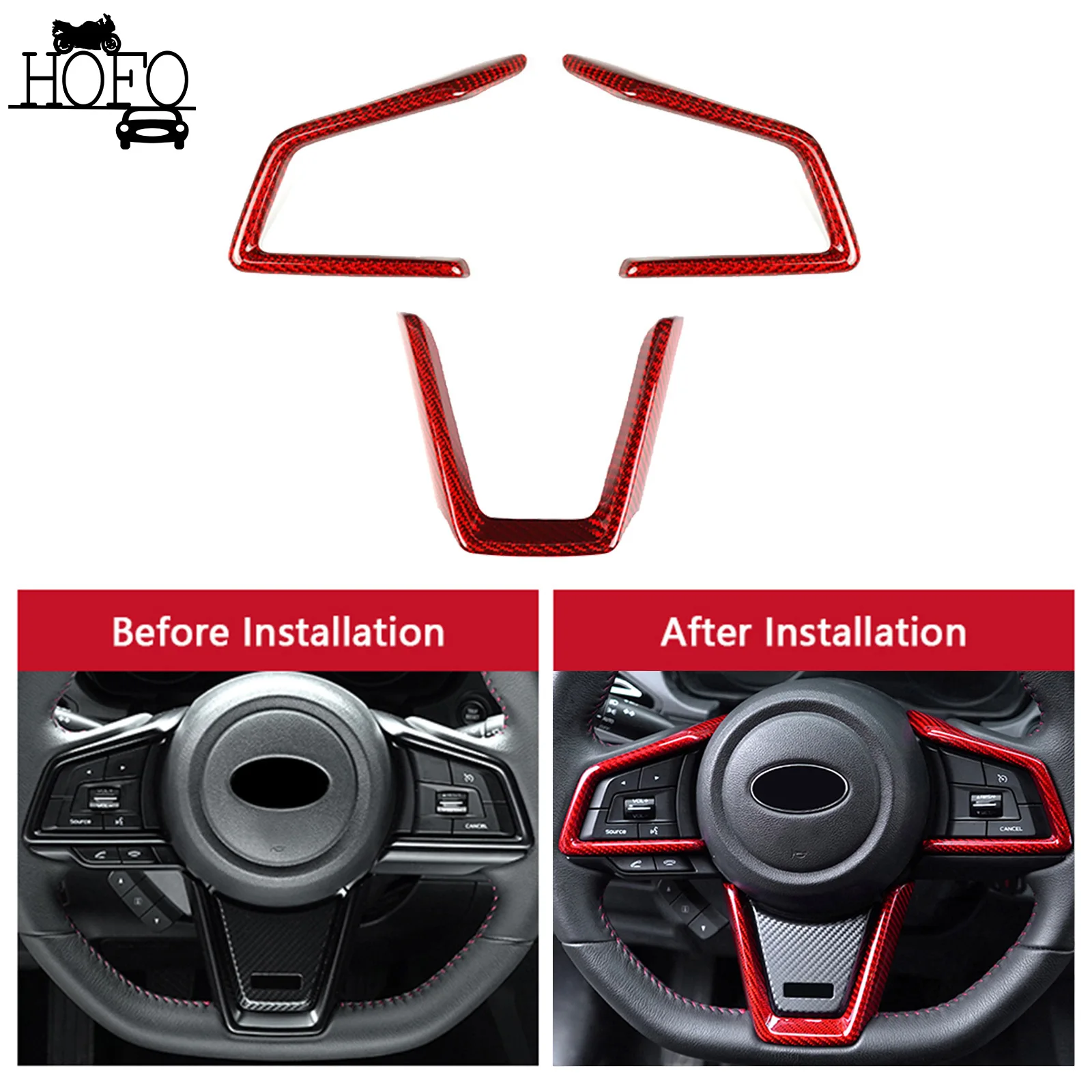 

For Subaru WRX 2022-2025 Car Steering Wheel Button Trim Cover