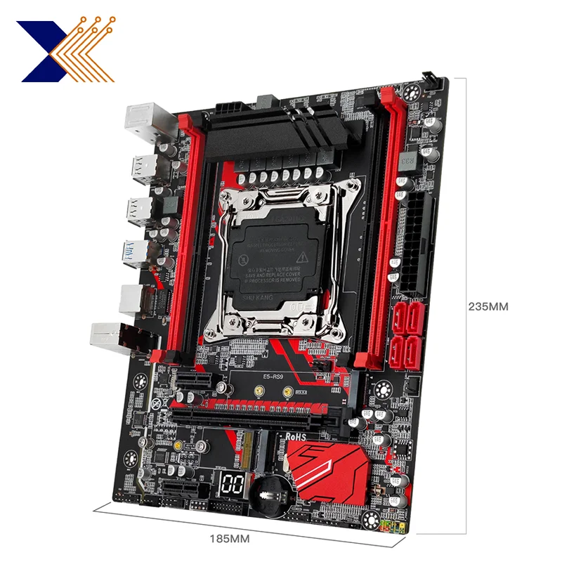 X99 RS9  Motherboard Support Xeon E5 V3 V4 LGA 2011-3 CPU Processor DDR4 RAM Four Channel and SATA PCI-E M.2 Slot