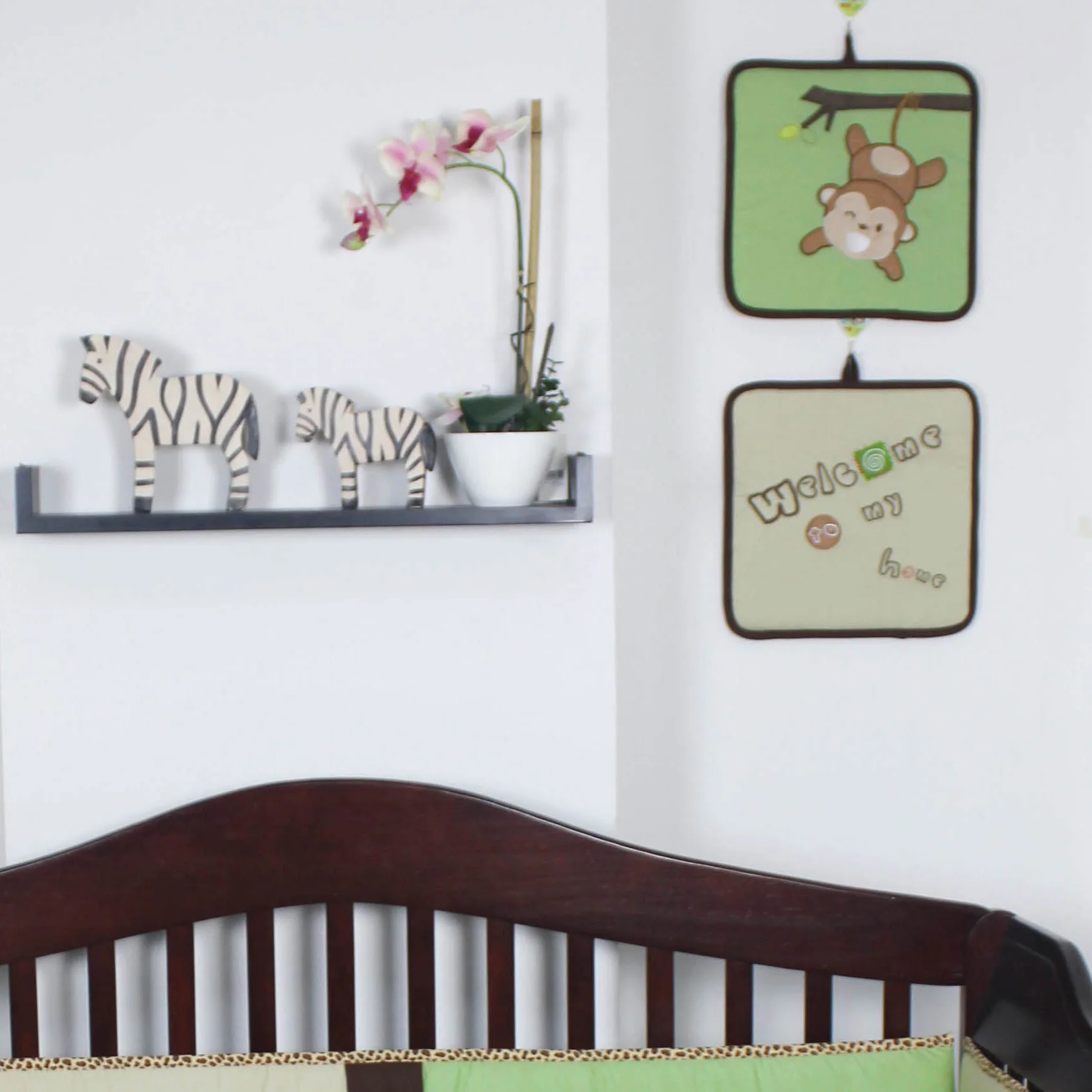 Applique Set tempat tidur bayi, Set seprai kamar tidur kamar bayi baru katun