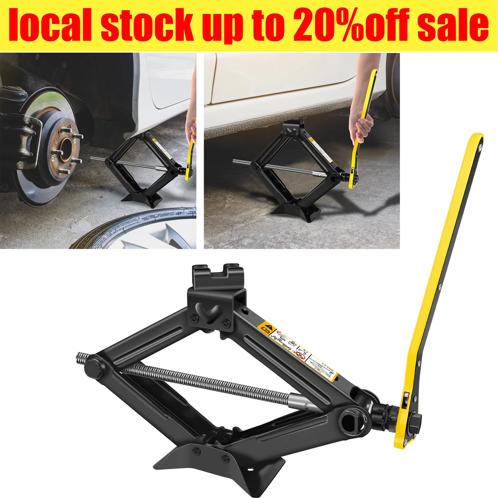 Herramientas de elevación de 2 toneladas con altura de elevación de 11-39 cm para reparación y cambio de neumáticos, gato elevador para coches.