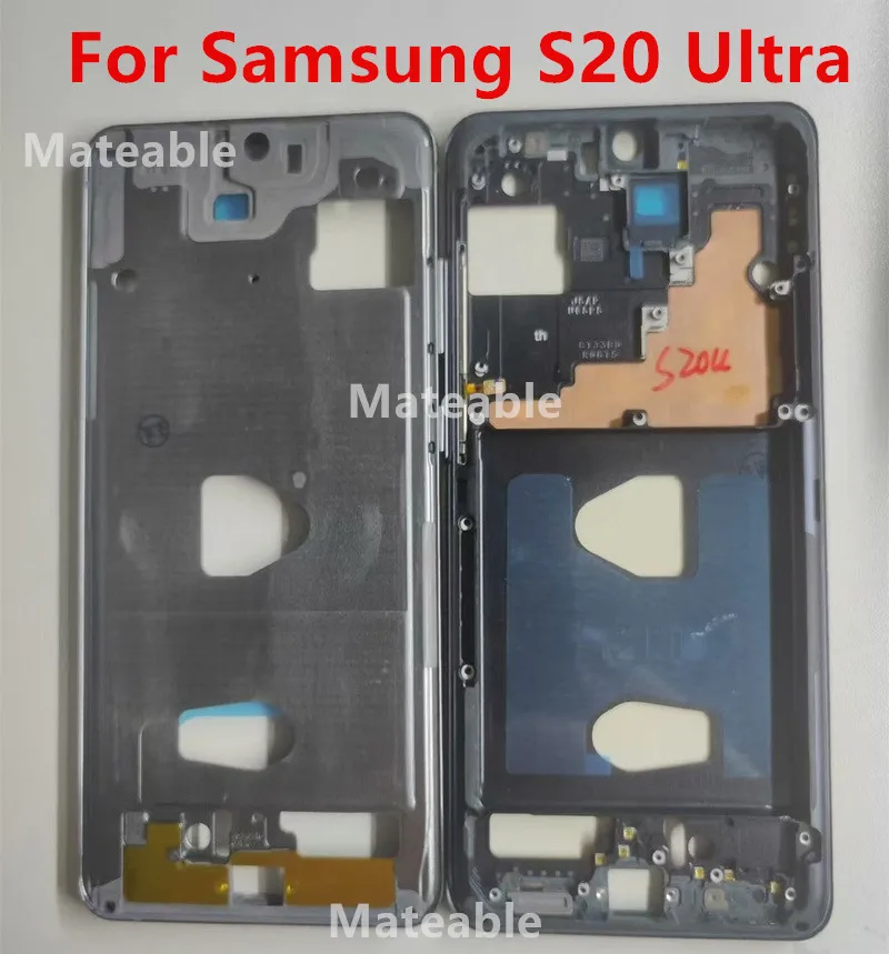 S20Ultra Middle Frame For Samsung Galaxy S20 Ultra G988 Housing Board LCD Faceplate Bezel Replace Repair Parts + Side Buttons