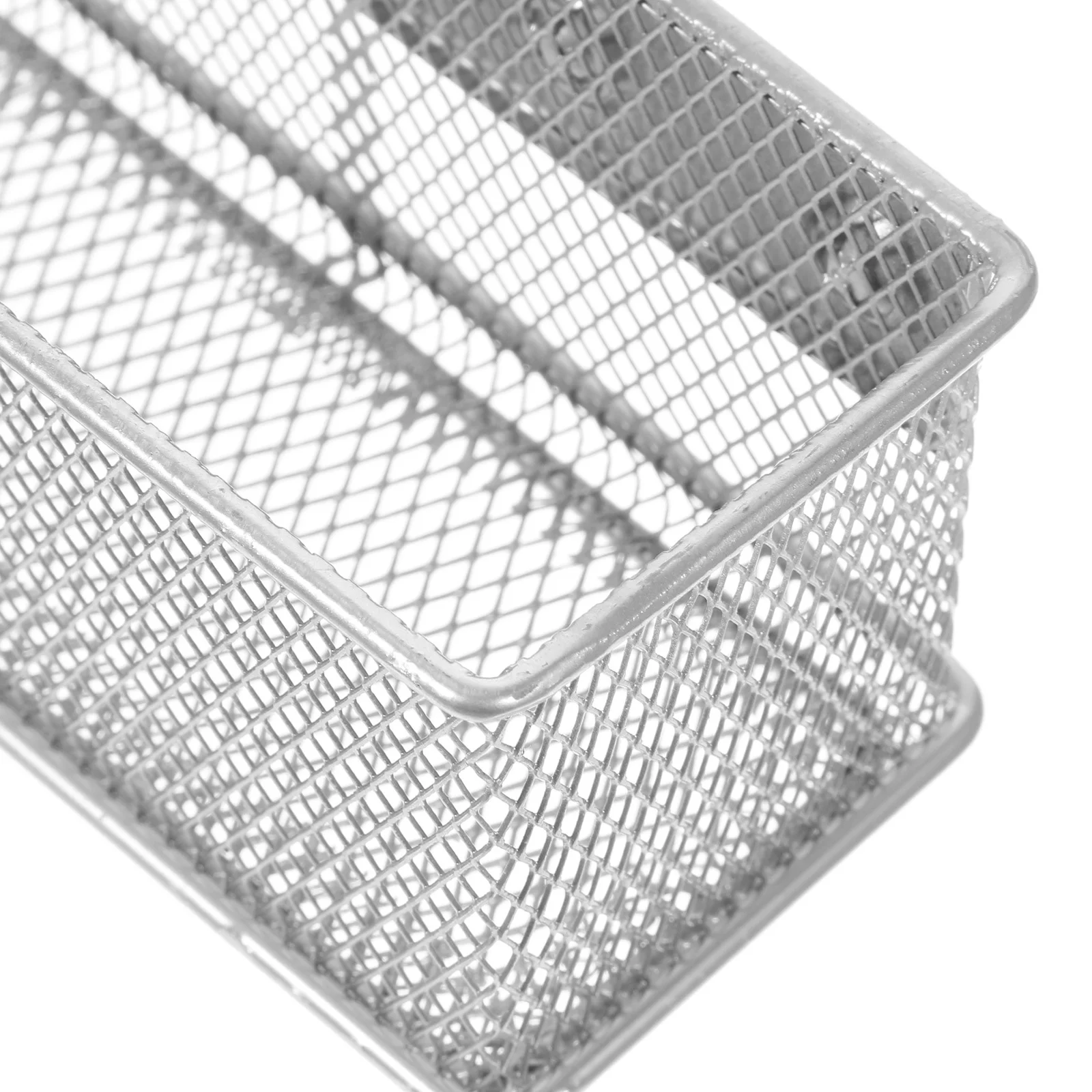 حامل القلم الرصاص المغناطيسي سلة التخزين منظم شبكي معدني لخزانة الثلاجة السبورة حامل القلم المغناطيسي للخزانة و