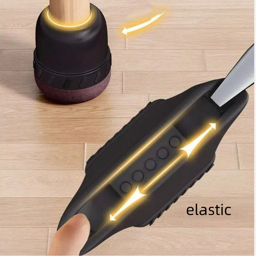 Round Chair Leg Caps Anti-slip Chair Leg Protectors Foot Cover 15-25° Diagonal Thick Wrap Felt Pads Hardwood Floor No Noise