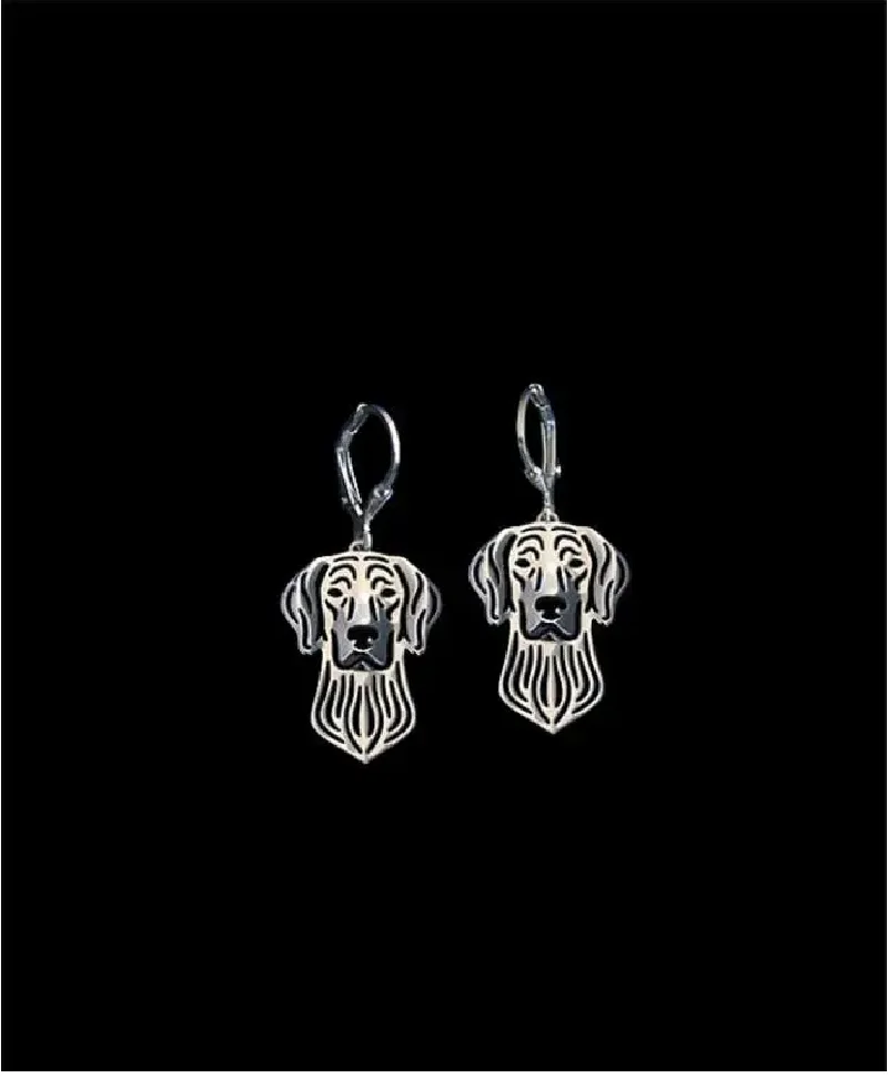 Hiphop Style Weimaraner Earrings