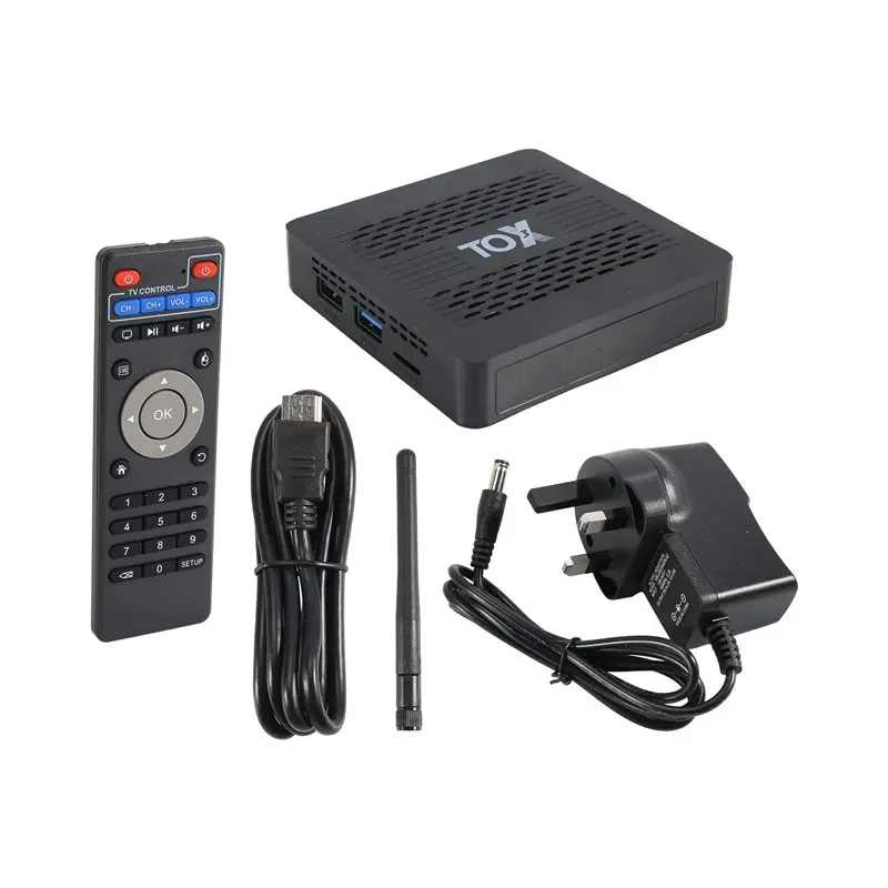 TOX3 스마트 TV 박스 안드로이드 11 4GB 32GB Amlogic S905X4 Wifi 1000M BT 4K 미디어 플레이어 셋톱 박스 지원 오디오 UK 플러그-A12I