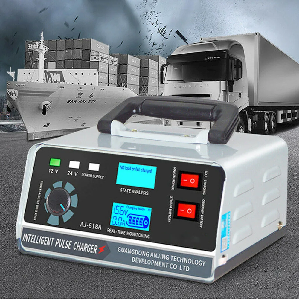 1pcs 400W Heavy-Duty Smart Car And Motorbike Battery Charger Lithium-Ion Battery Smart Battery Repair Charger (UK Standard)