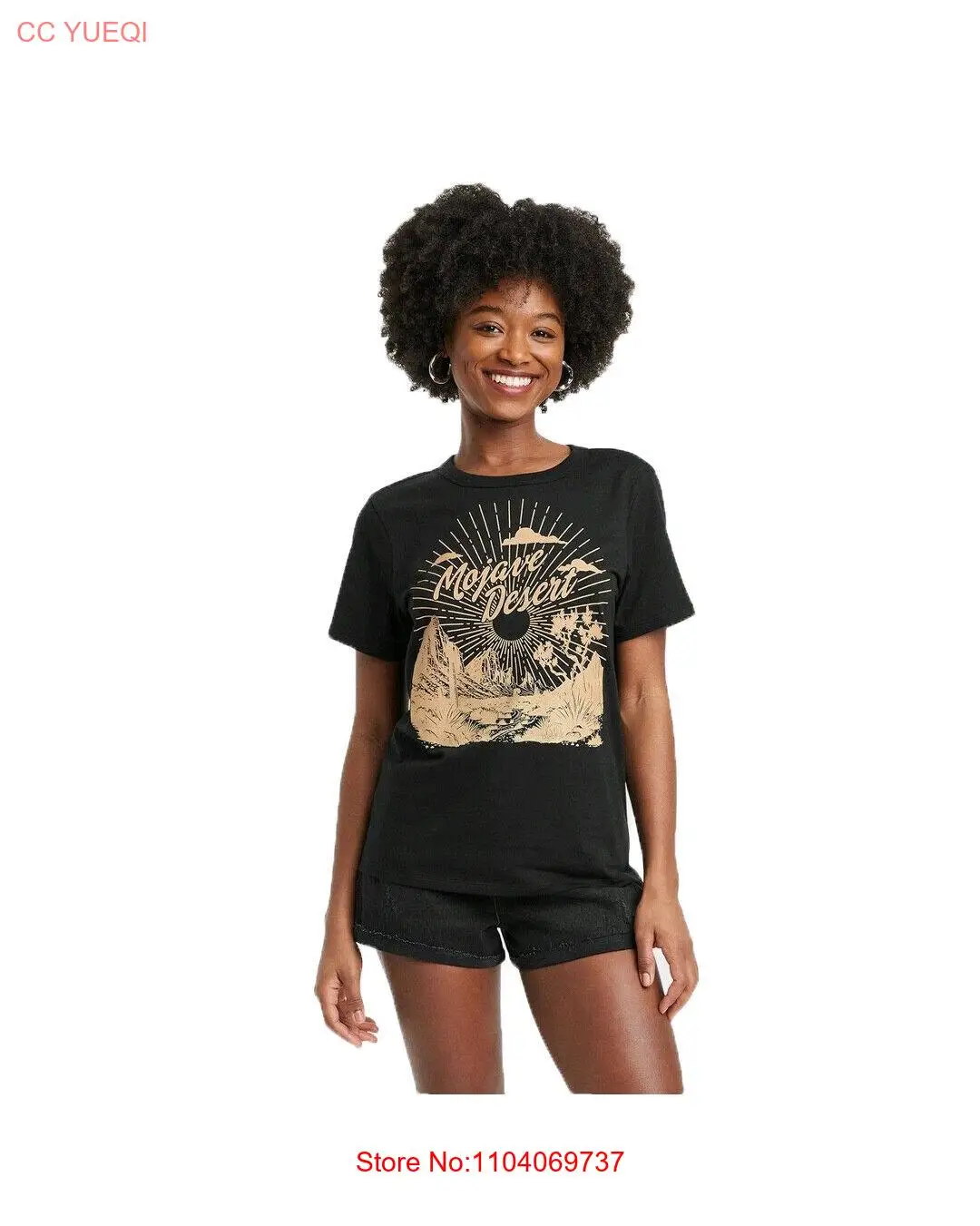 Mojave Desert Black Graphic T-Shirt