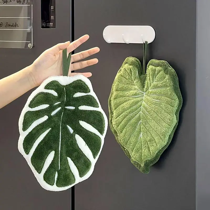 Towels Cleaning Towel Absorbent Handkerchief Hanging Thickened Kitchen Towel Bathroom Kitchen Accessories