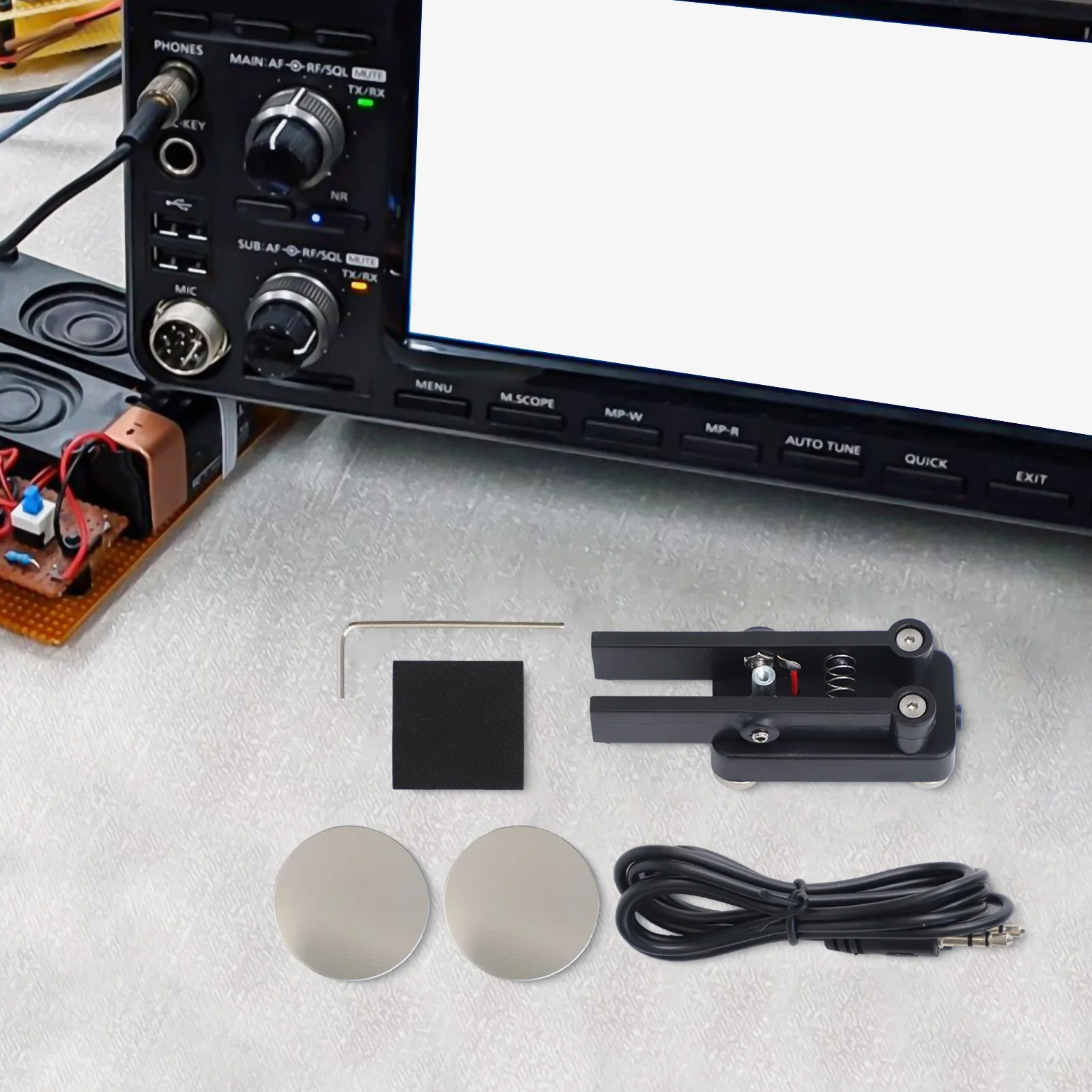 Dual Paddle For Morse For Code Telegraph Key Magnetic Base For CW Radio Shortwave Portable Ham Station Equipment
