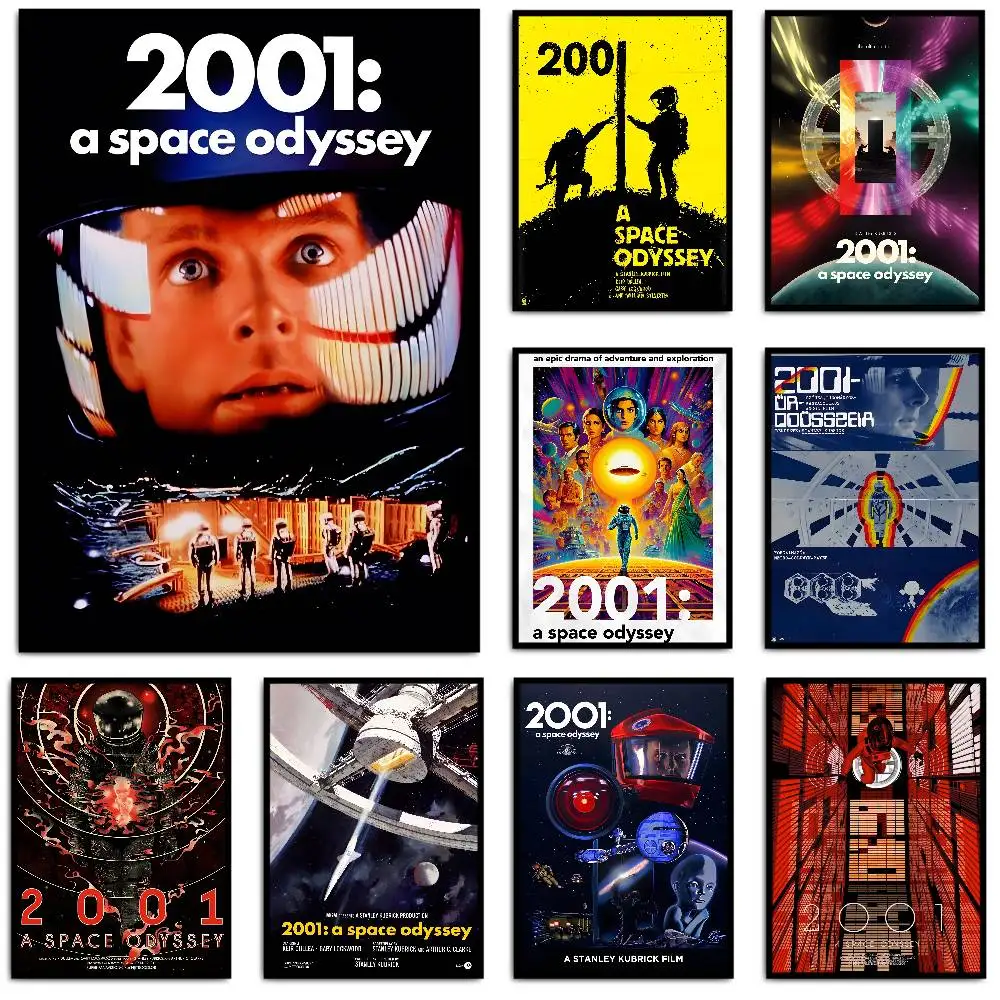 2001: A Space Odyssey Filmplakat, HD-Kunst, klebrige Wand, wasserdicht, für Zuhause, Wohnzimmer, Schlafzimmer, Bar, ästhetische Dekoration