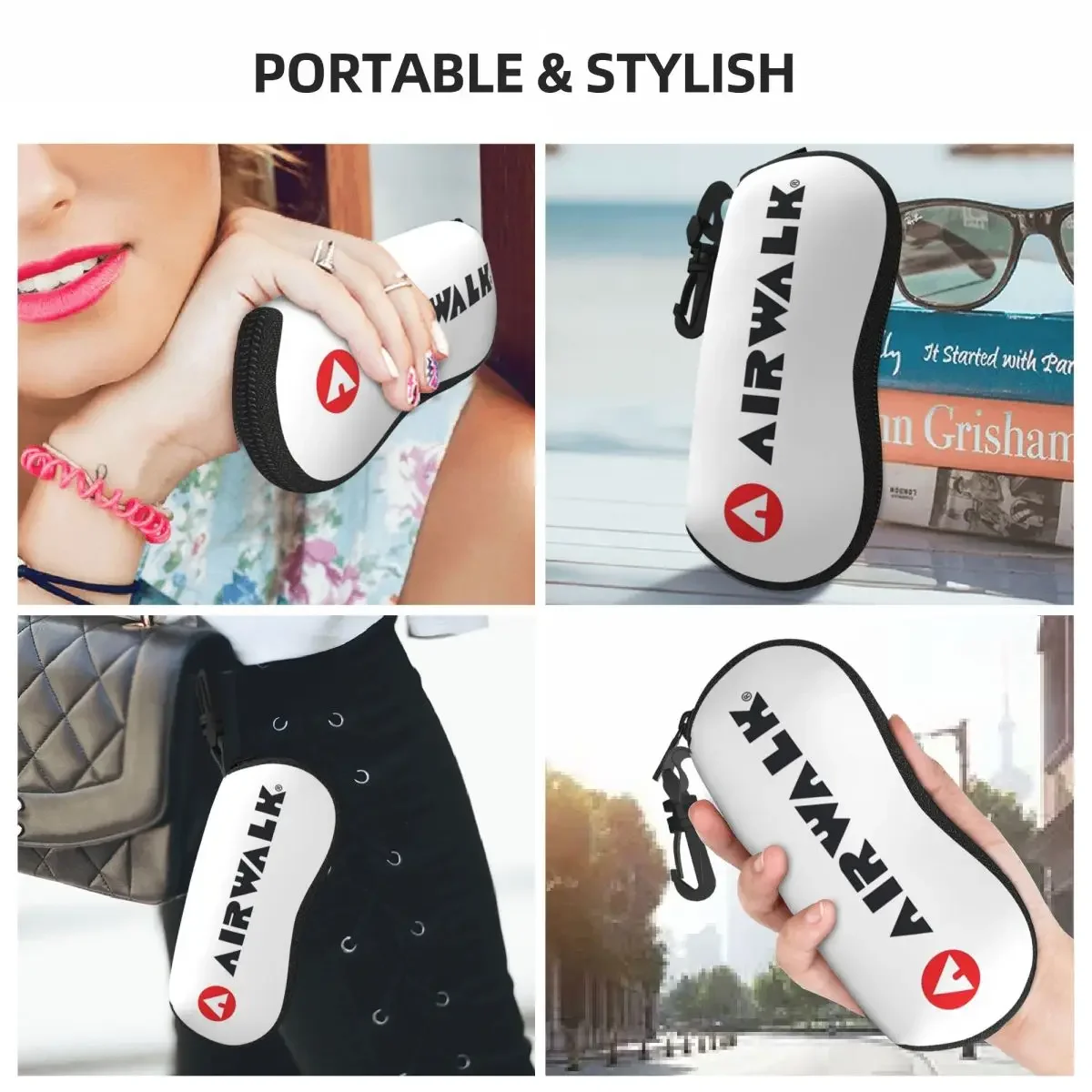 الوشم المدرسة القديمة Airwalk شل نظارات حافظة نظارات شمسية واقية صندوق النساء الرجال لينة حقيبة نظارات الحقيبة