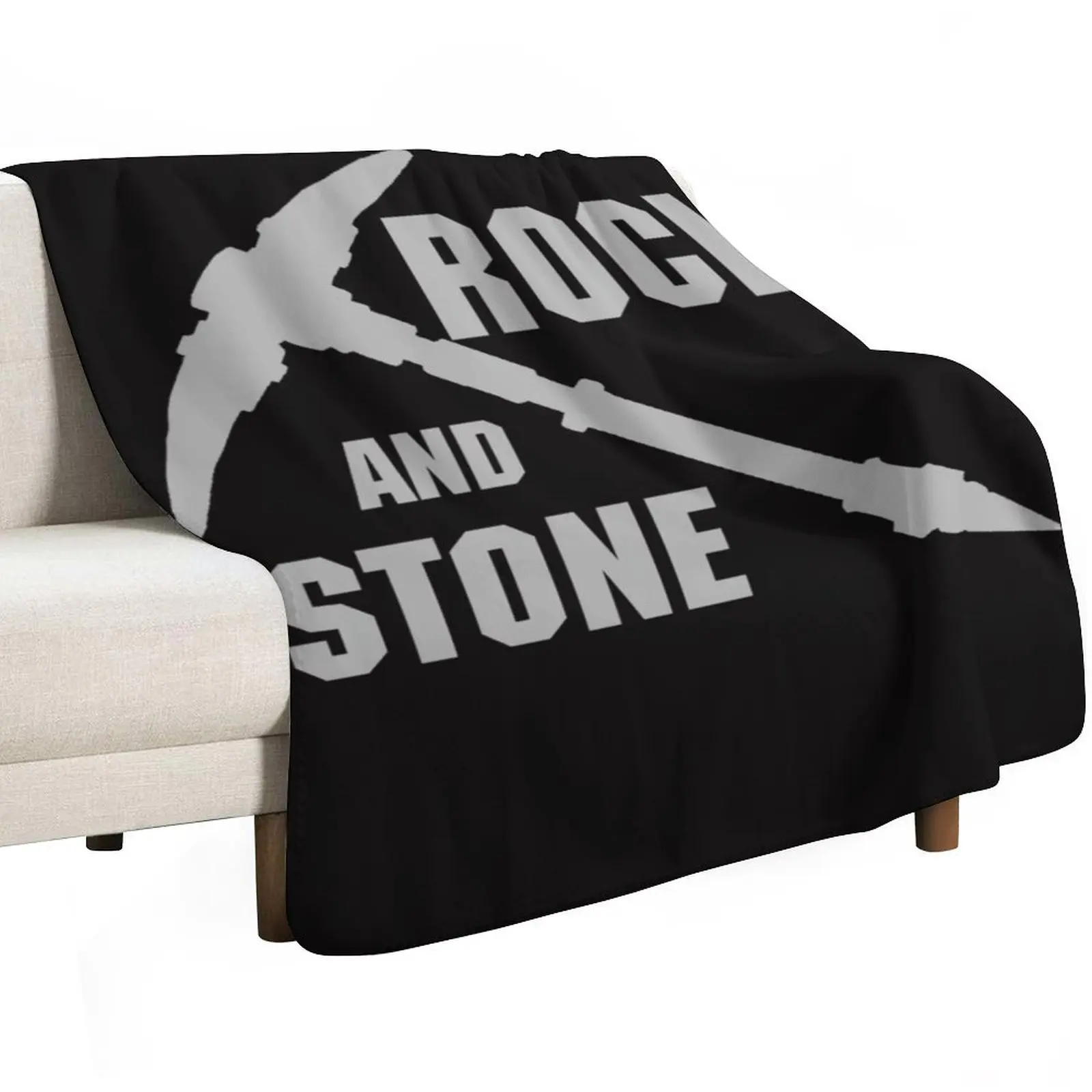 Rock and Stone! - Grey Throw Blanket Cute For Sofa Thin Thermal Fashion Sofas anime Beautifuls Blankets