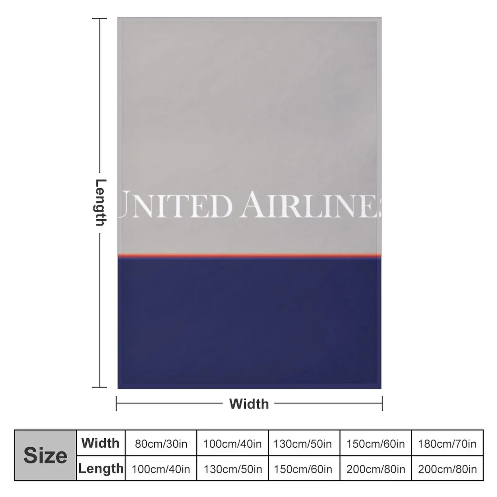 United Airlines Battleship Gray Livery Throw Blanket Blankets For Sofas Travel Blankets