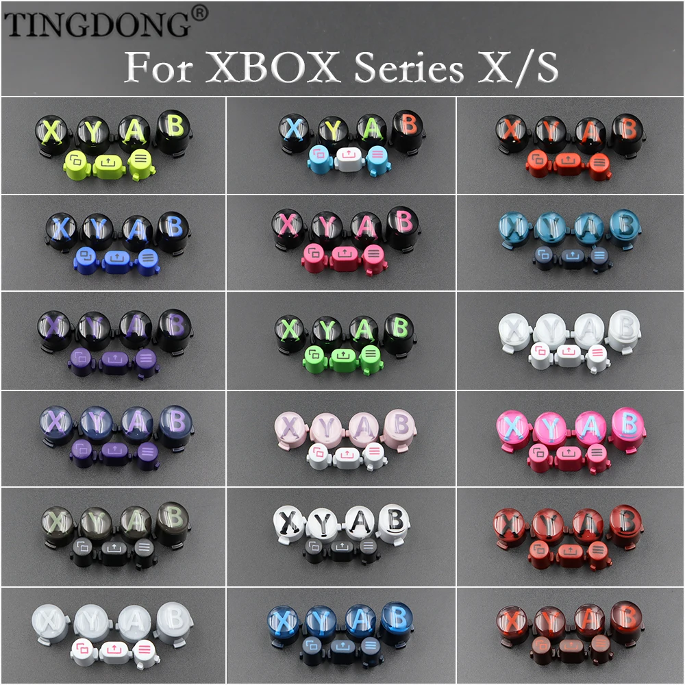 1Set Multi-Color Replacement Button Kit For Xbox Series X/S - 1Set ABXY Controller Accessories + Share Menu Buttons