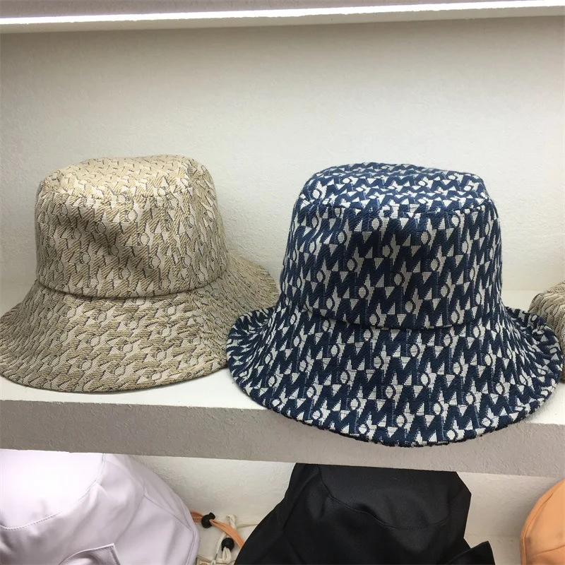 Autumn and Winter New Thousand Bird Grid Big Eaves Bucket Hat Women Korean Version Versatile Classic Plaid Embroidered