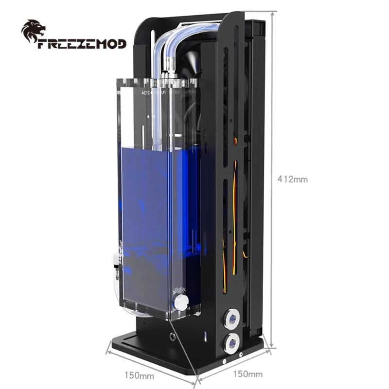 FREEZEMOD Industrial Built-in Water Cooling Module AIO Water Pump + Reservoir + 360 Radiator, 12-24V Alarm, SLMZ-LS-360S