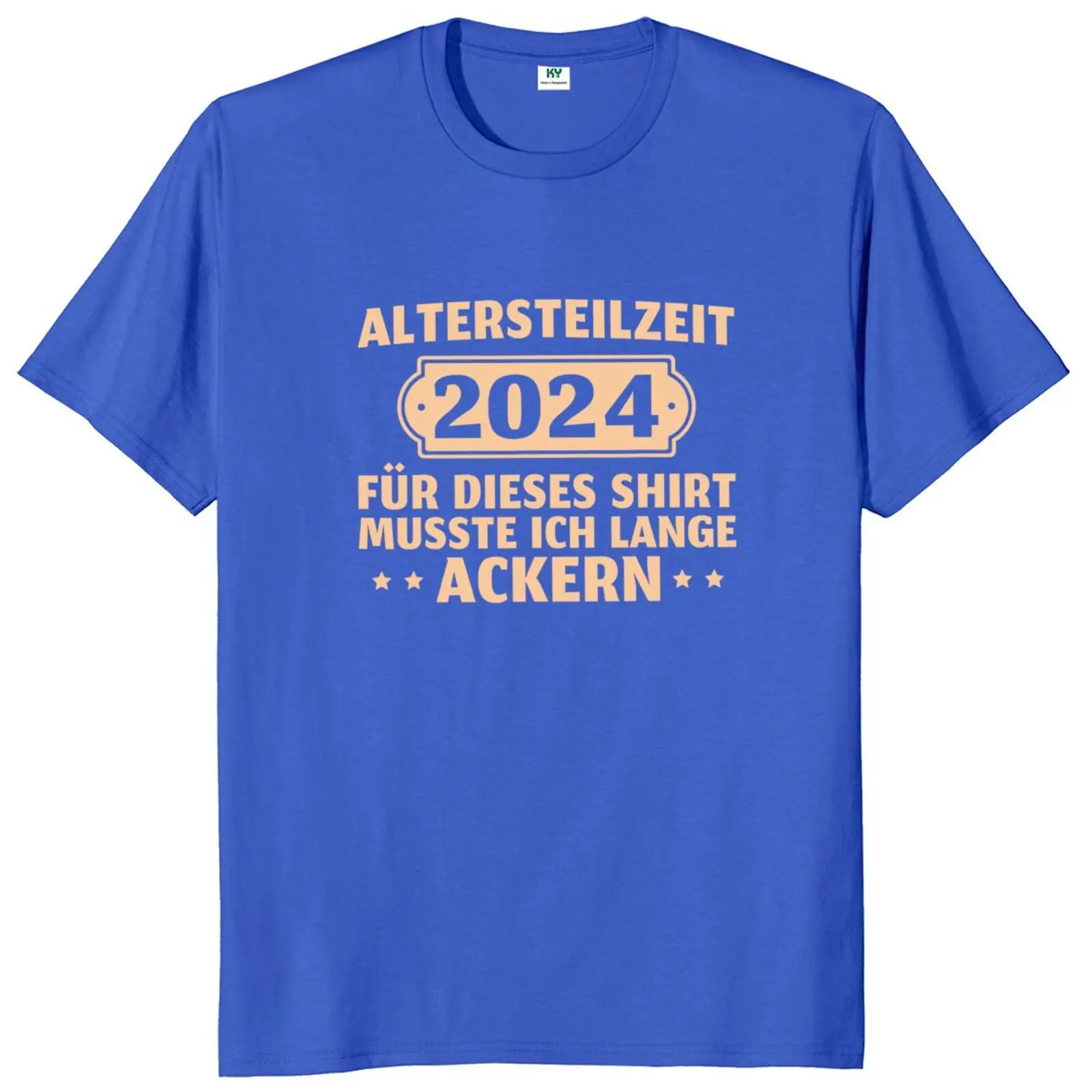 Toekomstige Pensionering 2024 T-Shirt Duits Humor Gepensioneerd Gepensioneerd Vader Cadeau Tee Tops 100% Katoenen Zachte Unisex O-hals T-Shirt Eu Maat