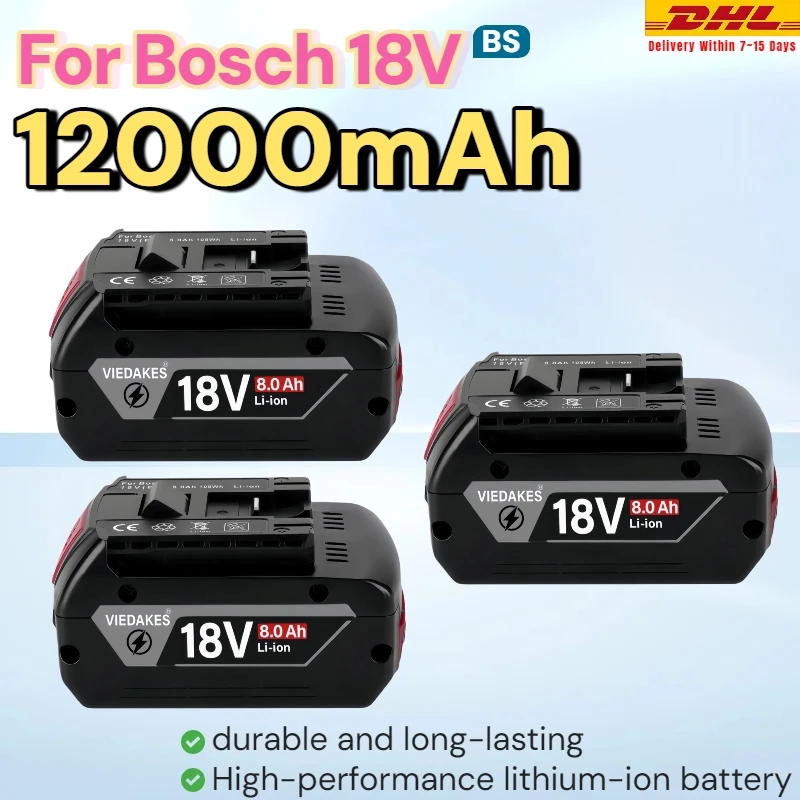 

18V Rechargeable Battery 8AH 10AH 12AH For Bosch Draadloze Professional BAT618 GWS180 GDR215 GDS400 DSR185