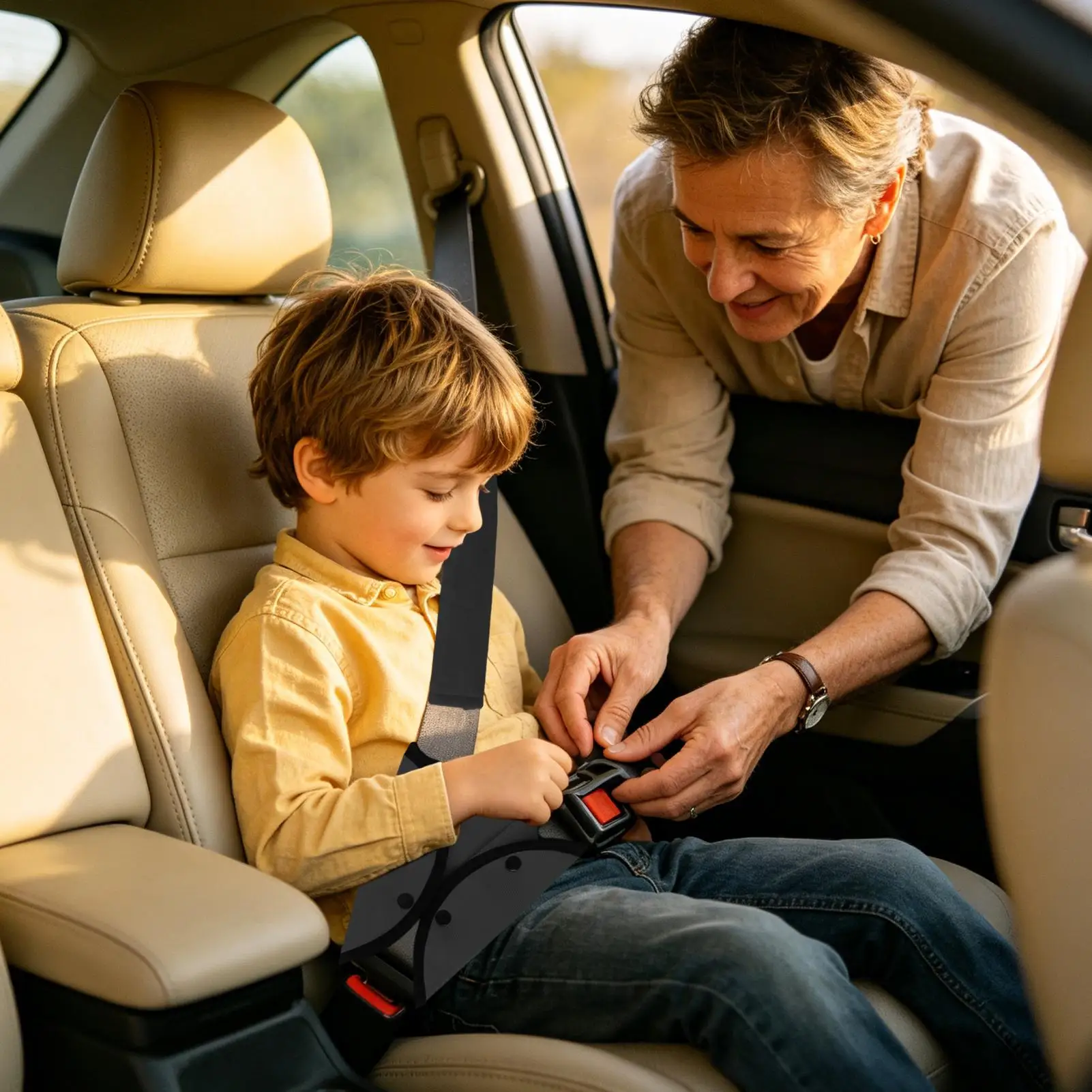Seatbelt Shoulder Protective Padding Kids Seat Belt Cover Pad Auto Seatbelt Cushion For Boys Girls School Run Road Trip Family - view 3