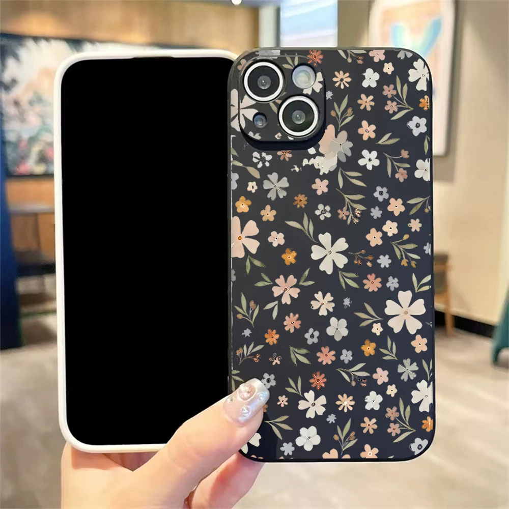 Flower Pattern Phone Case For iPhone 17 16 15 14 13 12 11 Pro XS Max 7 8 Plus Mini Air 17e 16e XR Anti Scratch Matte Phone Shell - view 6