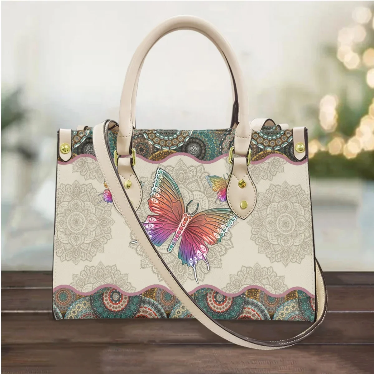 Cross Body Bags for Women Boho Butterfly Design Luxury Leather Handbags Top-Handle Female Tote Shoulder Bags Woman Bolsa Mujer