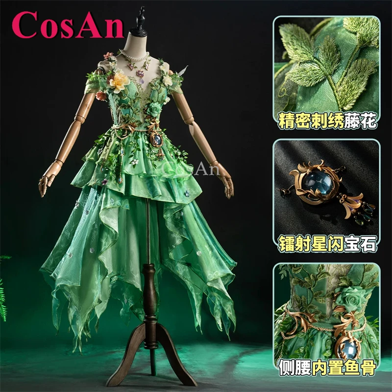 Disfraces de Cosplay de CosAn Game Identity V, Jardinera/Emma Woods, Vestido The Long Summer Never Withers, Ropa para Actividades, Fiestas y Juegos de Rol