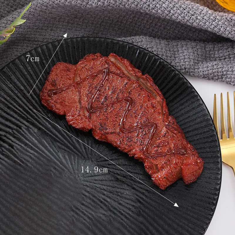 PVC Simulation Fake Steak Food Model Restaurant Decoration Props Good-looking and Realistic Food Halloween Props Fake Food